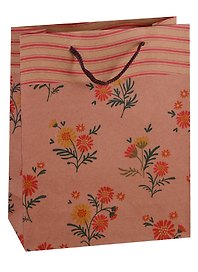 Подарочный пакет «Pink flowers», А5