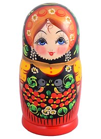 Матрешка 5 в 1 средняя (Ягодки, Эскиз 17, Рябинка с птичками)