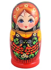 Матрешка 5 в 1 средняя (Ягодки, Эскиз 17, Рябинка с птичками)