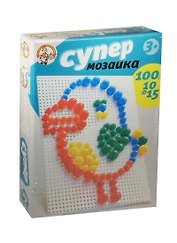 Супер Мозаика (02019) (d10+d15) (100 фишек/5цв.) (3+) (коробка)