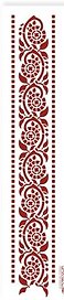 Трафарет пластиковый многоразовый Бордюр индийский… (8х52) (Б-11)