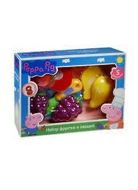 Игровой набор Росмэн т.м. Peppa Pig Набор фруктов и овощей 5 предметов