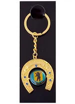 Брелок Подкова Ярославль Герб-Успенский собор (металл цвет золото)