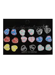 Бижутерия в наборе парами, 9 пар, две половинки (11-04827-J18)