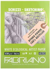 Блокнот для зарисовок 29,7*42см 40л "Disegno Ecologico per Artisti" 120г/м2, Fabriano 