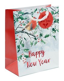 Пакет А3 46*33*10 "Снегирь. Happy New Year" НГ, бум.мат.ламинат