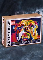 Картина по номерам (современная раскраска) Английский бульдог (16,5х13) (MINI16130016) (ФР-00000358) (14+) (Раскраска Mini) (Артвентура) (коробка)