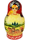 Матрешка 5 предм. "Узор", арт. С-6 (348) - 1