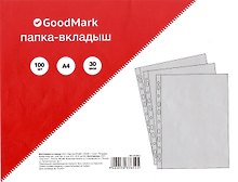 Папка -вкладыш А4, 100 шт/уп, 30 мкм, гладкая, GoodMark