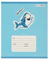 Тетрадь в линейку Listoff, "Веселые акулы", 24 листа