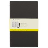 Набор книг для записей Moleskin Cahier Journal Large, 3 штуки, чёрные, 40 листов, А5