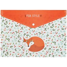 Папка -конверт «Fox style» А4 на кнопке