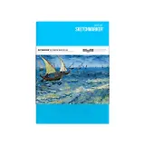 Скетчбук 17,6*25см 16л Sketchmarker&Pushkinskiy MARKER LINE "Ван Гог" 160г/м2, твердая обложка, цв.бирюзовый, Sketchmarker