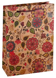 Пакет А4 32*23*9 «Plants» крафт, женск.