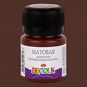 Краска акриловая коричневая 20мл "Декола" матовая, ЗХК