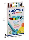 Фломастеры «Giotto turbo maxi» Giotto, 6 цветов - 1