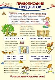 Плакат А3. Правописание предлогов ПО-13360