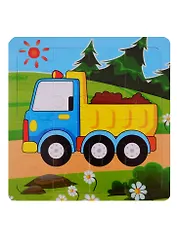 Развивающая рамка Грузовик, дерево, 15х15 см ZK-014