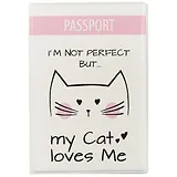 Обложка для паспорта My cat loves me (ПВХ бокс) (ОП2018-186)