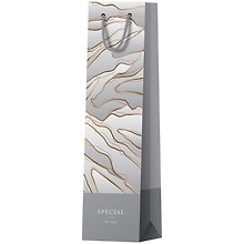 Пакет бутылочный 36*12*8,5 "Special. White" нейтр., бум.мат.ламинат
