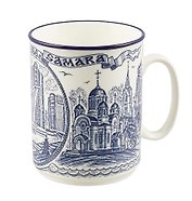 Кружка фарфоровая "Самара" кобальт (060-55)