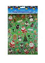 Набор новогодних наклеек в ассортименте (Tz-13088) (Christmas collection) (3+) (упаковка)