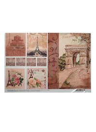 Декупажная карта Воспоминания о Франции Paris (А4) (Karal285) (упаковка)