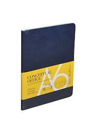 Блокнот «Conceptual office» А6, 32 листа в клетку, синяя, сшивка, Альт