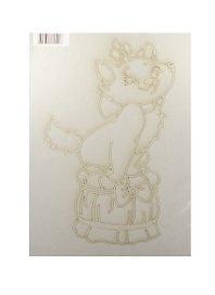 Трафарет Кошка на пуфике (А4) (245) (упаковка)