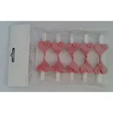 Декоративная прищепка "Красные сердечки", 14.2*9.6*2.3см, деревян. (10 шт.)