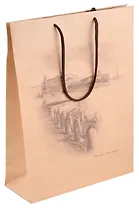 Пакет Медный всадник  "Стрелка Васильевского Острова", 25х35, желтый, бумажный