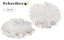 Резинка для волос Schreiber/Шрайбер Белый бант, на картонной подложке S 8640