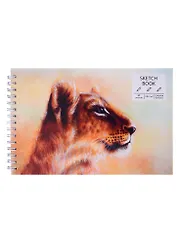 Скетчбук А5 40л "SKETCHBOOK. Leo", белый офсет, 100г/м2, евроспираль