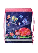 Мешок для сменной обуви "БОЖЬЯ КОРОВКА И БАБОЧКА" 36*48см, полиэстер, Феникс