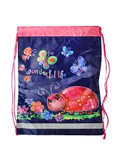 Мешок для сменной обуви "БОЖЬЯ КОРОВКА И БАБОЧКА" 36*48см, полиэстер, Феникс