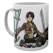 Кружка в подарочной упаковке Аниме Attack On Titan Eren Duo (керамика) (320 мл) - 0