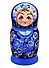 Матрешка 5 в 1 средняя (Гжель, Эскиз 09) - 0