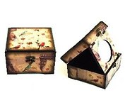Сувенир Феникс Шкатулка с зеркалом 15*15*11см 24570