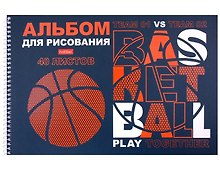 Альбом для рисования «В движении» Hatber А4, 40 листов, спираль, в ассортименте