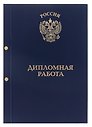 Обложка "Дипломная работа" синяя, 2 отверстия, бумвинил