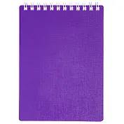 Блокнот А6 80л кл. "CANVAS" фиолетовый, пласт.обл, спираль