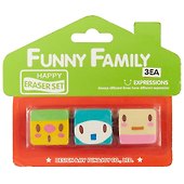 Ластик «Funny family», 3 штуки - 0