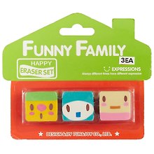 Ластик «Funny family», 3 штуки