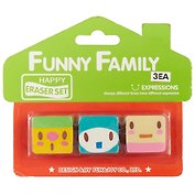 Набор ластиков «Funny family», 3 штуки