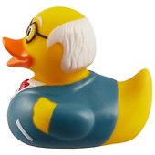 Игрушка для ванной, уточка резиновая FUNNY DUCKS "Уточка дедушка" (1901) - 2