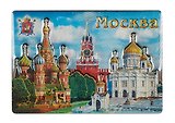 Магнит двойной фольга под смолой Москва.ХВБ-Спасская башня-ХХС (025-22-19K37)