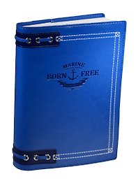 Ежедневник недатированный «Born Free» А5, синий, 160 листов, экокожа, InFolio