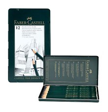 Карандаши чернографитовые "Castell-9000" 12шт  2H-8B