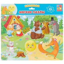 Мягкий пазл «Сказки Колобок» 35 элементов, А4, Vladi Toys
