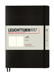 Книга для записей A5, 61 лист, нелинованная "Classic", мягкая обложка, черный, Leuchtturm1917